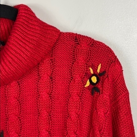 Vintage Floral Embroidered Sweater size L - Picture 12 of 16